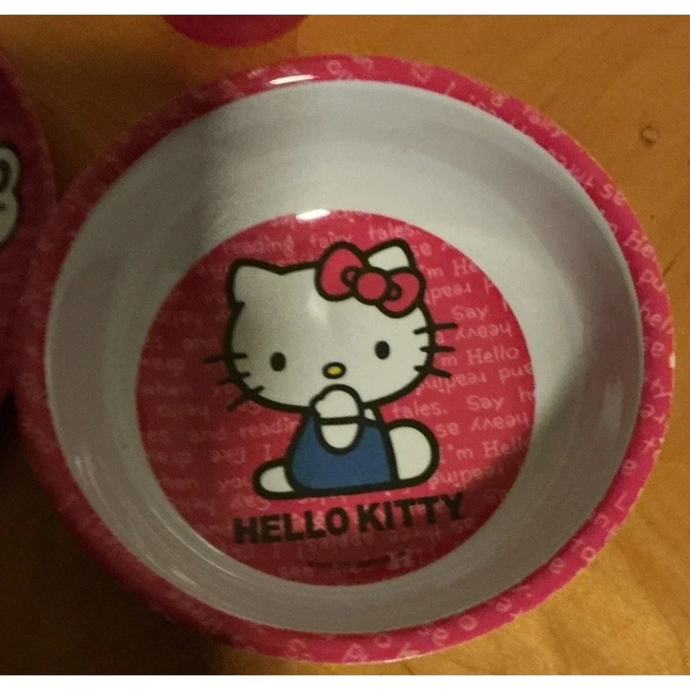 Zack Designs Hello‎ Kitty 3 Piece Kids Dinner Set, Plate, Bowl And Cup